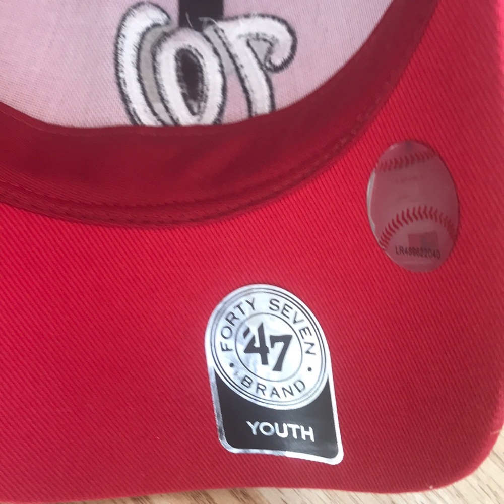 Washington Nationals WORLD 🌎 SERIES WINNER! Nats hat NWT 47 brand youth - Picture 7 of 8